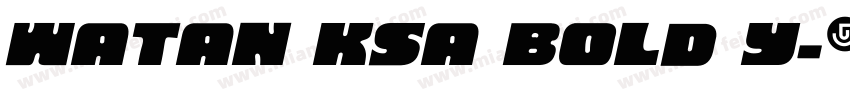 Watan KSa Bold Y字体转换